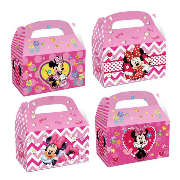 Party Favor Boxes - Minnie Mouse Theme - 12 Boxes
