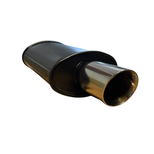 Sport Box Single Tailpipe Angled Cut - 63mm Inlet to 76mm