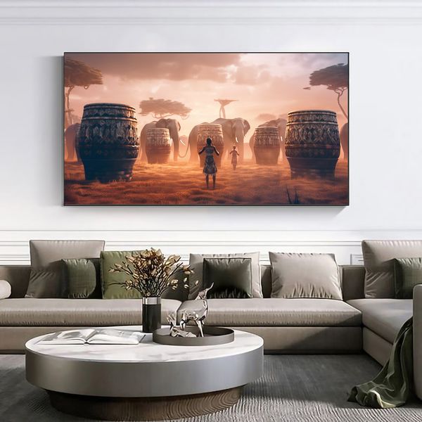 Canvas Wall Art - Drums of the Savannah - 0352