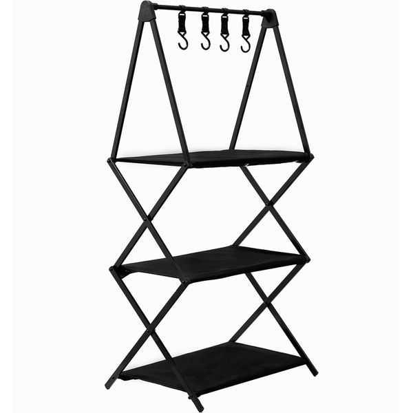 3 Tier Aluminum Foldable Shelf Storage Rack Braai Storage Camping Gear