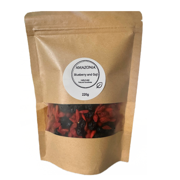 Amazonia Dried Goji Berries and Blueberries 220g