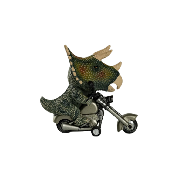 Dinosaur Riding Motorcycle Model - Triceratops