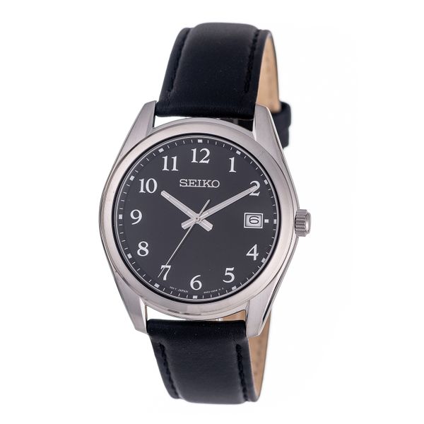 Seiko Sapphire Quartz Black Dial Men's - Watch
