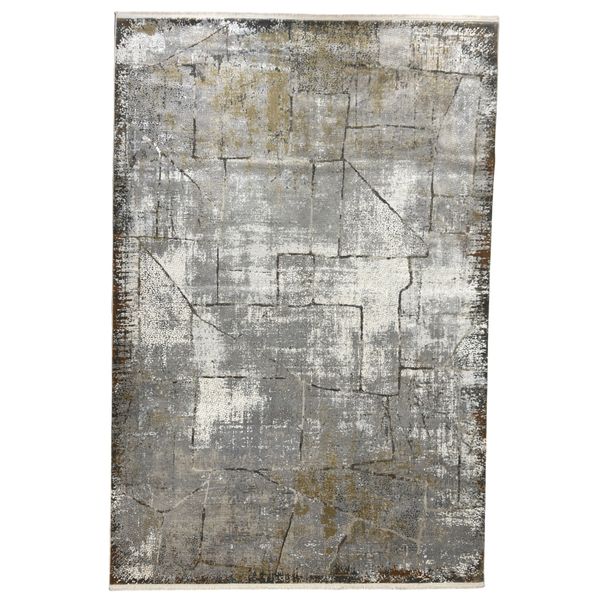 Royal Rugs - Modern Light Grey,Mustard Classic Area Rug - 230 x 160 cm