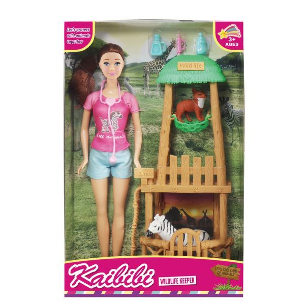 Kaibibi Doll 30cm Wildlife Keeper Play Set