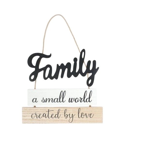 Family Slant Hanging Sign (28cm x 41cm)