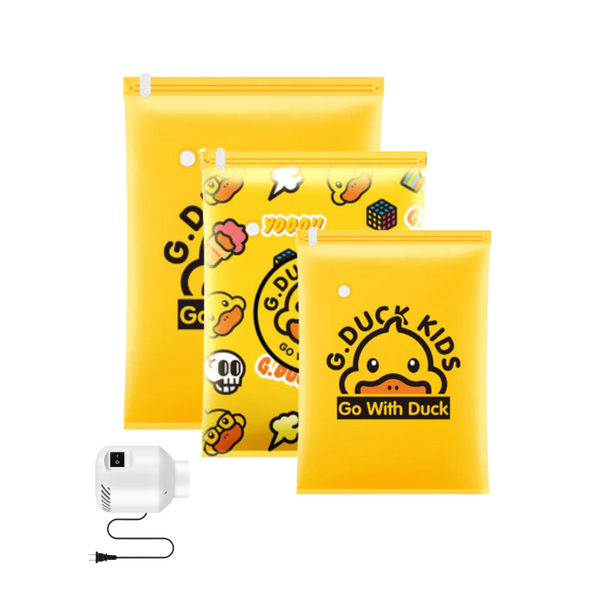 3 Piece Vacuum Storage Bag Pack with Electric Pump - Polar Bear