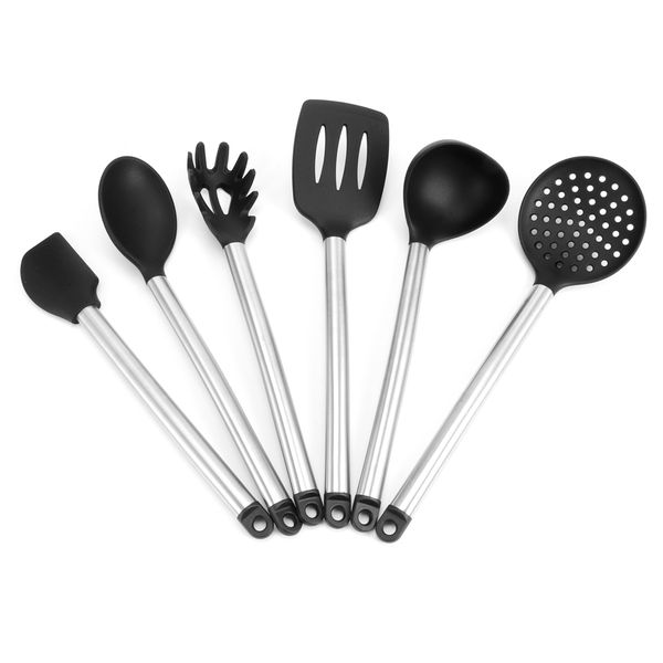 6piece Set Silicone Spoon Spatula Set Non Stick Baking Cooking Tools