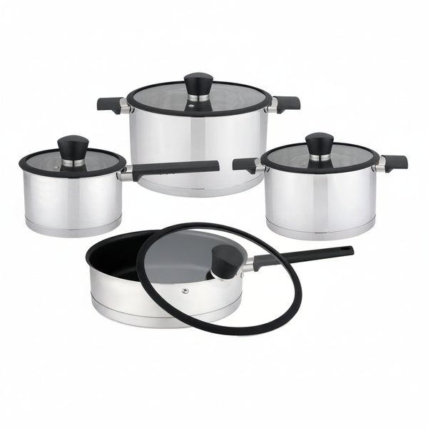 Milex 8 Piece Stainless Steel Cookware Set