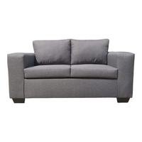Oh So Suite Grey 2 Seater Square Arm Sofa Col.RS20
