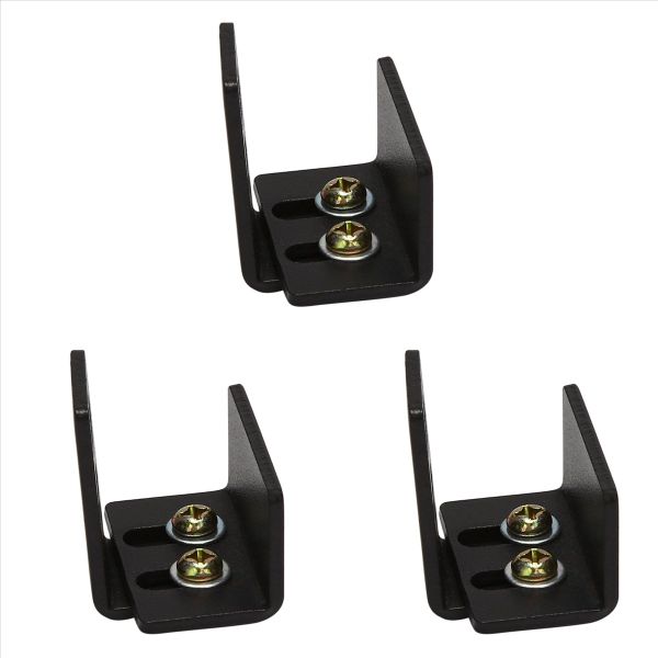 1Pcs Wall Mounted Sliding Floor Guide With Adjustable Bracket Black