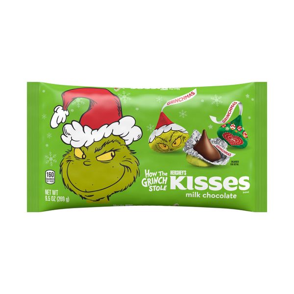 Hershey's Kisses The Grinch Milk Chocolate 269g Bag x 1
