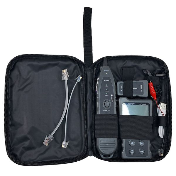 Network Cable Tester Kit NF-8209 - PoE, Length (Batteries Included)