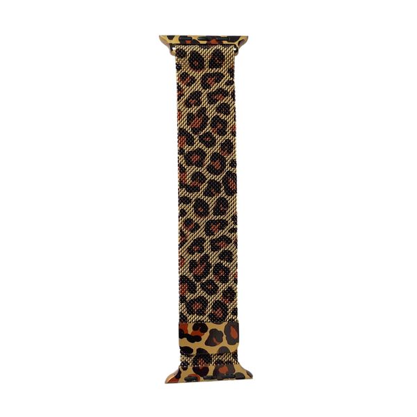 Milanese Band compatible with Apple Watch 42mm/44mm/45mm/49mm-Leopard Print