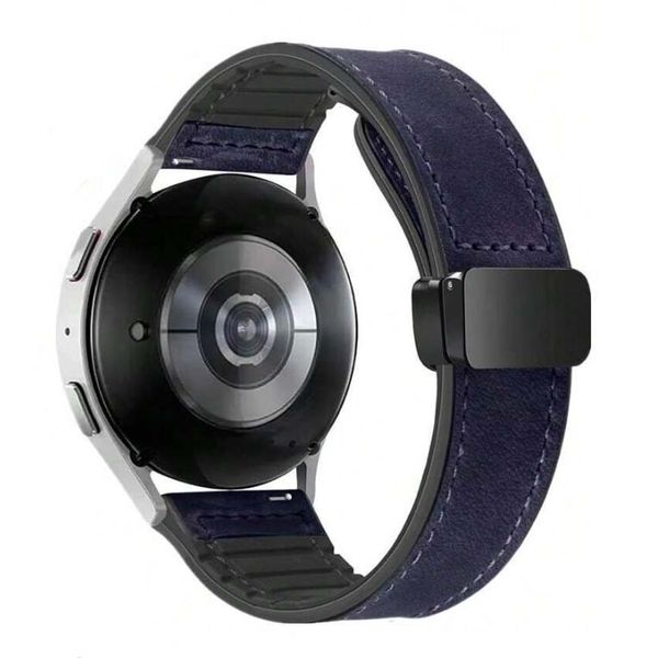 20mm Faux Leather Silicone Watch Band