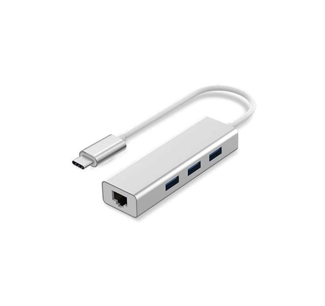 Type-C/USB C to LAN RJ45 Gigabit Ethernet Adapter with 3.0 USB HUB SE