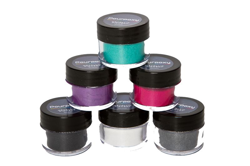 PourPoxy Metallic Pigment Neutrals &amp; Accents for Resin Art, River Tables