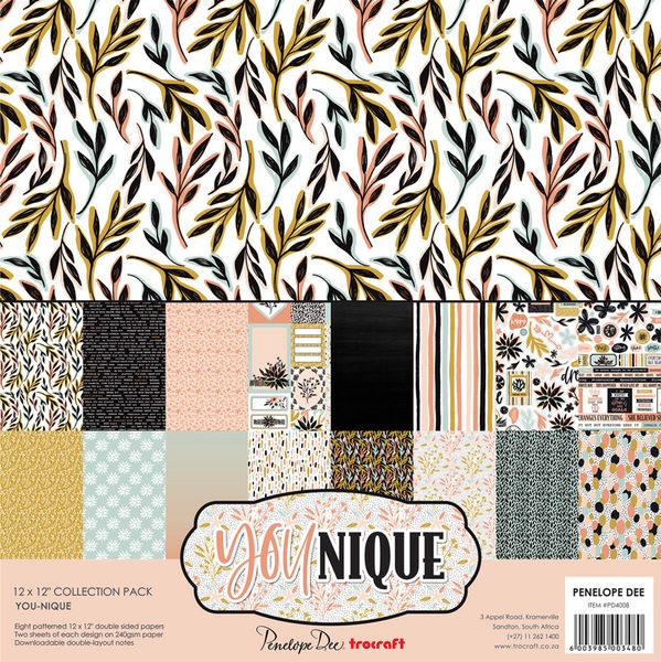 Penelope Dee You Nique 12"x12" Scrapbooking Paper Collection Pack