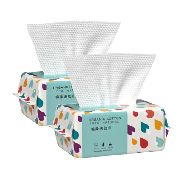 Beauty Cotton Disposable Face Makeup Wipe for Sensitive Skin 100 Piece - Set of 2