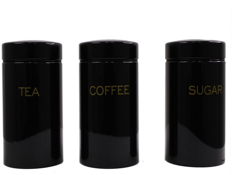 3 Piece Canister Set - Coffee,Tea and Sugar