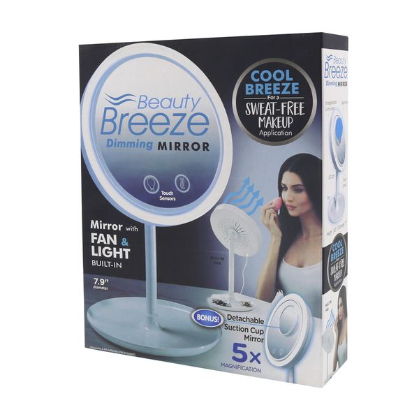 Beauty Breeze Make Up Mirror with LED Lights and Fan
