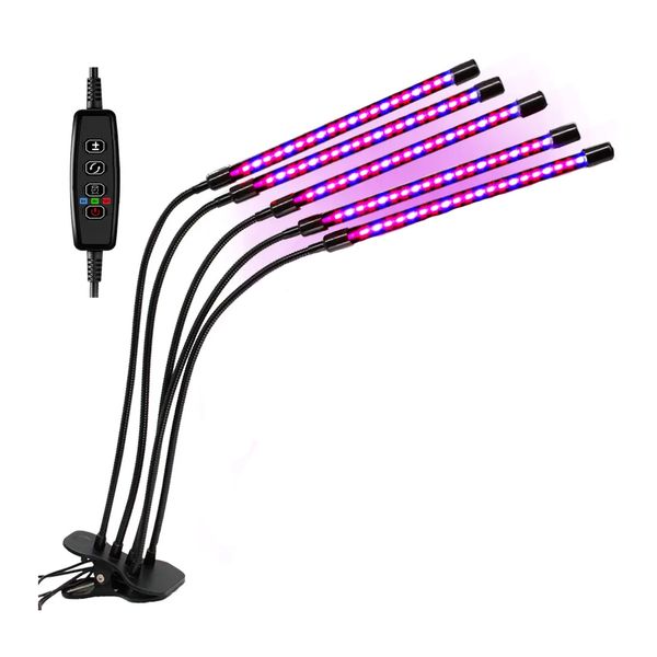 Indoor LED Plant Grow Light with 5 Adjustable Heads