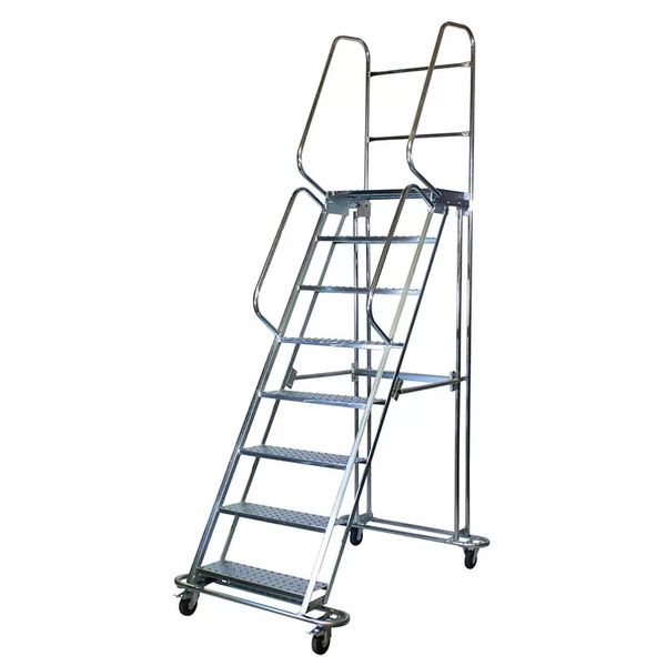8 Step Mobile Safety Ladder with Locking Castor (2000mm)