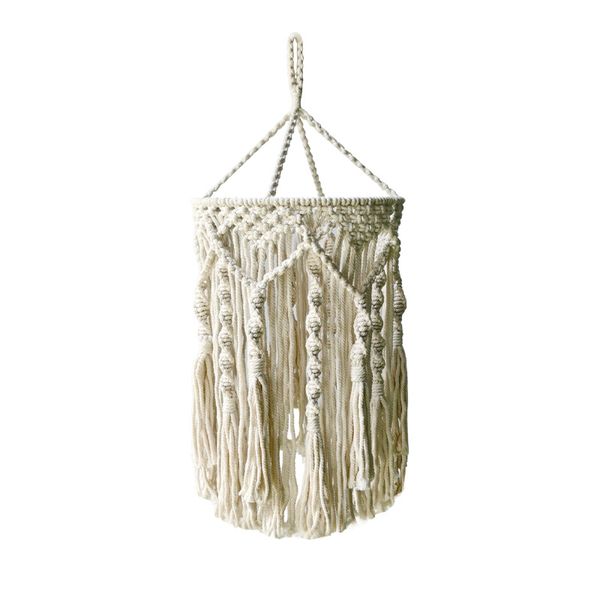 Knitted Cotton Rope Lampshade Bohemian Lamp Ornament