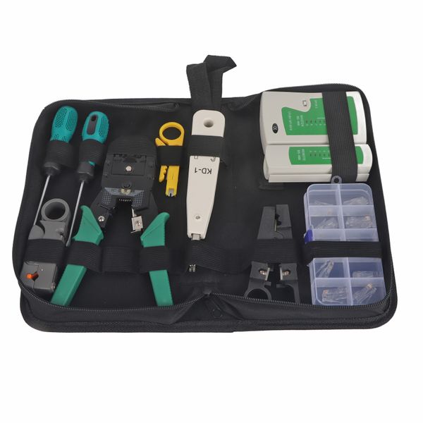 11-Piece RJ11/RJ45 Network Tool Kit