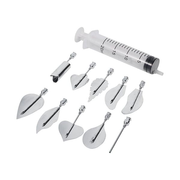 Gelatin Jelly Art Tools Set 3D Flower Cake Decorating Kit DIY Needle Tips