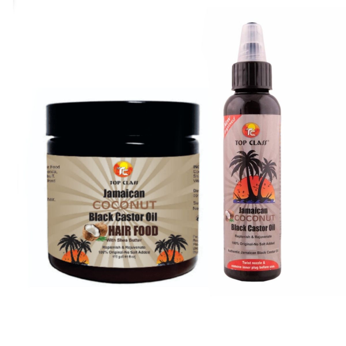 Jamaican Coconut Black Castor Oil Kit- Hairfood & Oil