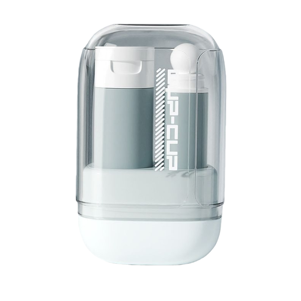 3-in-1 Portable Travel Toiletry Set Toothbrush Cup Dispensing bottles