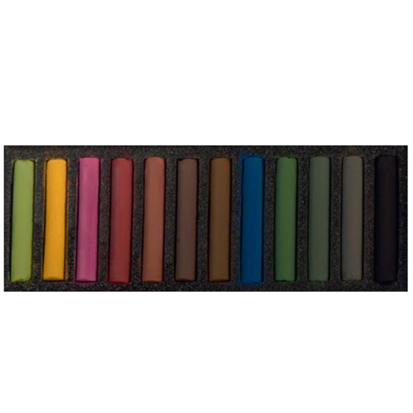 BlockX Soft Pastel 12 Piece Set, Dark Colours