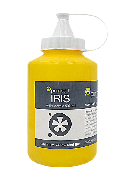 Prime Art IRIS Artist Acrylic Cadmium Yellow Medium Hue 500ml