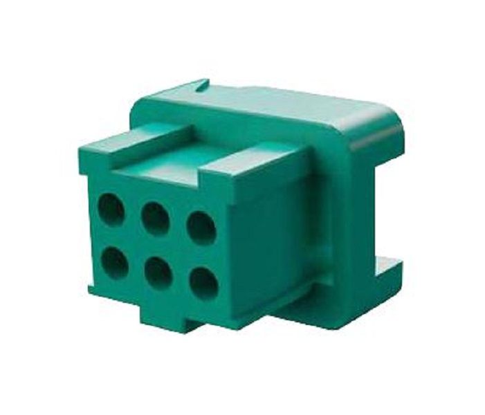 Harwin (G125-2040696L0) Connector Housing, Black / Green, G125, Receptacle