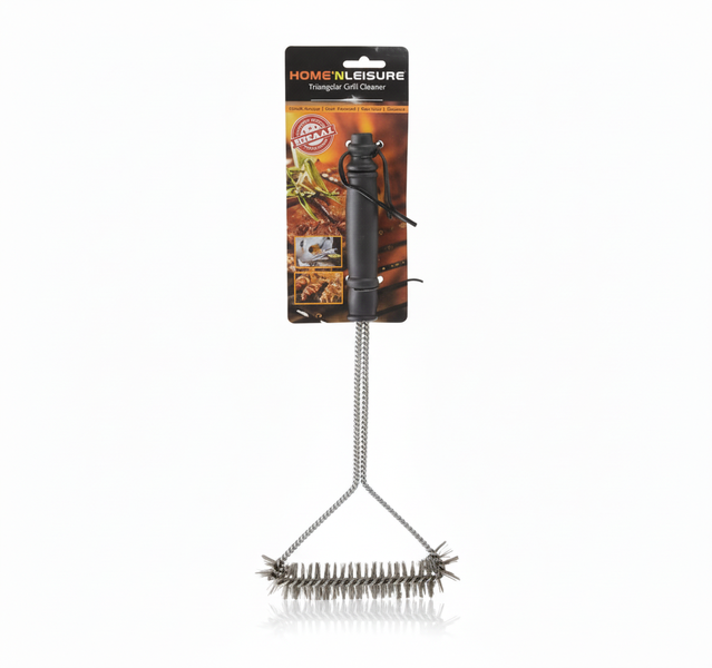 Home n Leisure 38 cm Steel BBQ Grill Cleaner Brush for Easy Grease Removal