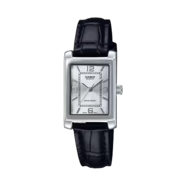 Casio Womens Black Analogue Leather Strap Watch-Itp-1234ll-7adf