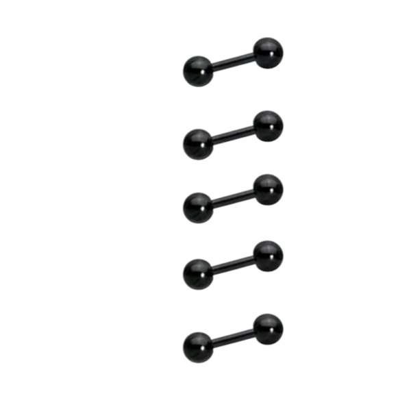 5 Pieces\Set Stainless Steel Dumbell, Double Ball And Double-Headed Ear Studs
