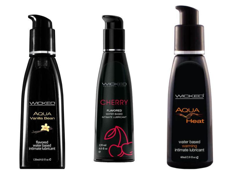 Wicked Adult Sensual Care Aqua Heat w Cherry &amp; Vanilla Bean Lube Lubricants