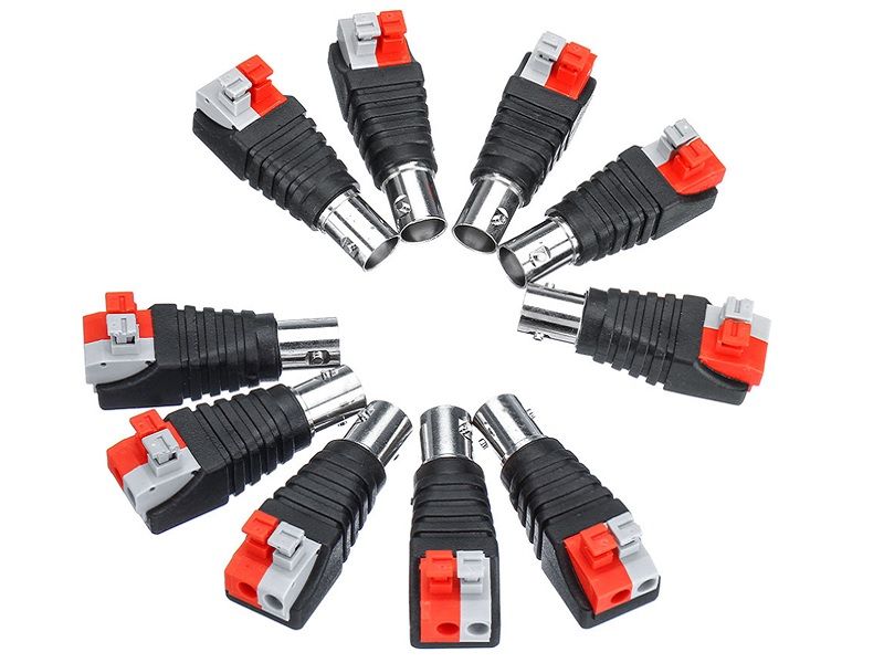 BNC Female Push-Button Connector: Simplifying Your Connections (Pack of 10)