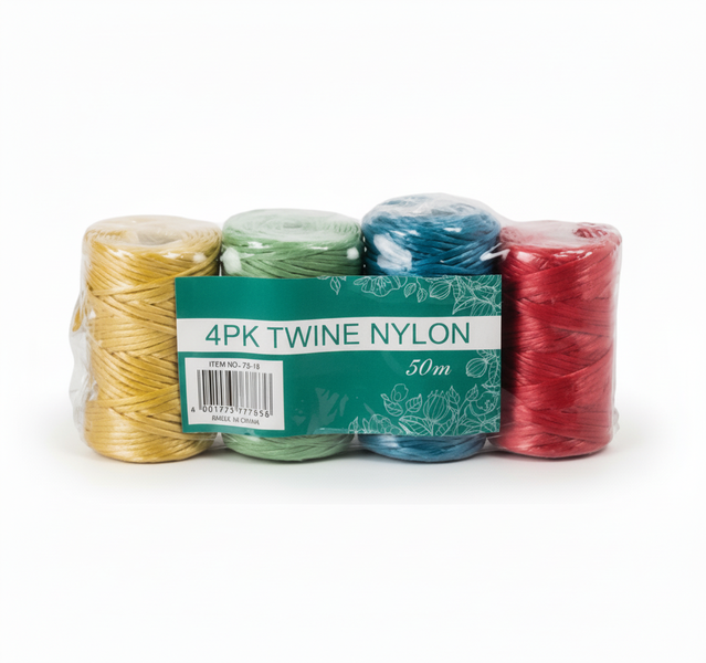 Nylon Twine 50g 4 Piece Set for Gardening and Crafting