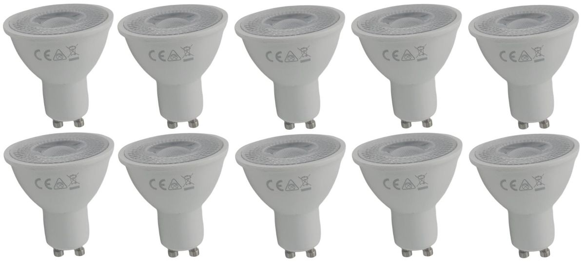 GU10 5W LED Light Bulbs Cool White 6500k - 10 Pack | Shop Today. Get it Tomorrow! | takealot.com