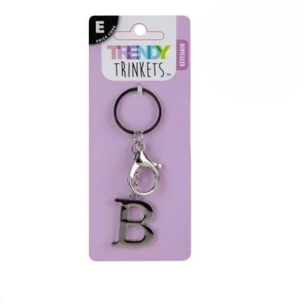 Lux Metallic B Keychain - Personalized from the Alpha Collection