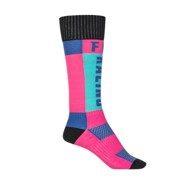 Fly Mx Thick Pink/Blue Socks image