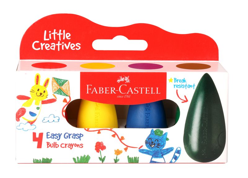 Little Creatives Easy Grasp Bulb Wax Crayons Set of 4