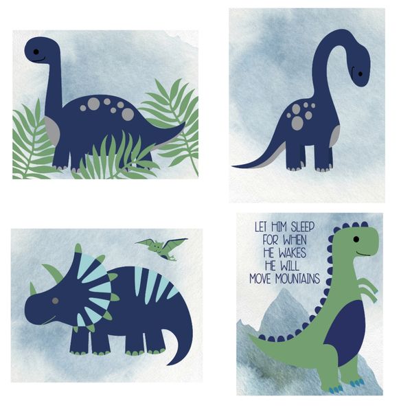 Little Leila - 4 Dinosaur Print Combo - A3 Cardstock