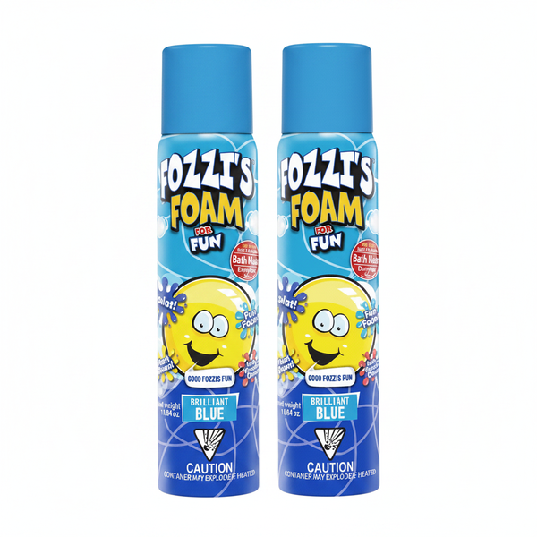 Fozzis Fun Foam Brilliant Blue 340ml - Gentle Bath Time Lather - 2 Pack