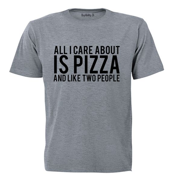 All I Care About Is PIZZA - Mens - T-Shirt - White