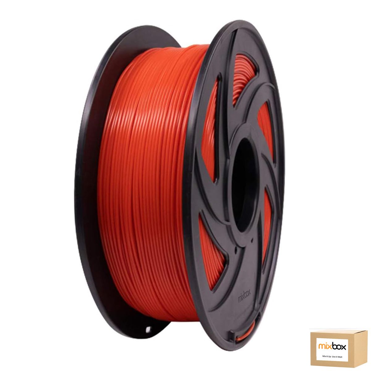 Mix Box 3D Printing PLA Silk Filament 330m,1.75mm ,1KG-Red