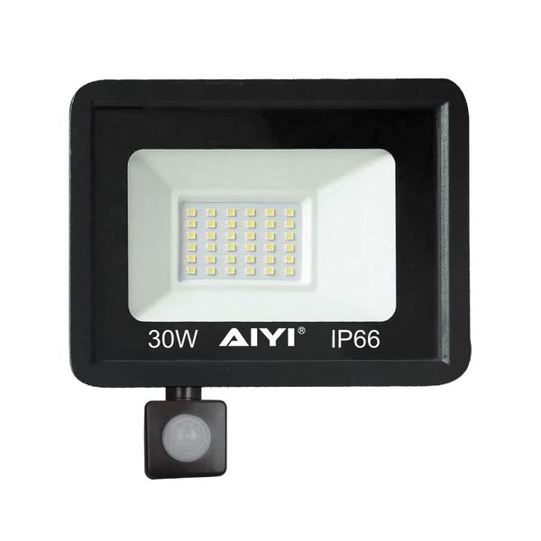 AIYI 30W LED Flood Light with Motion Sensor, IP66, 6500K AY399-015